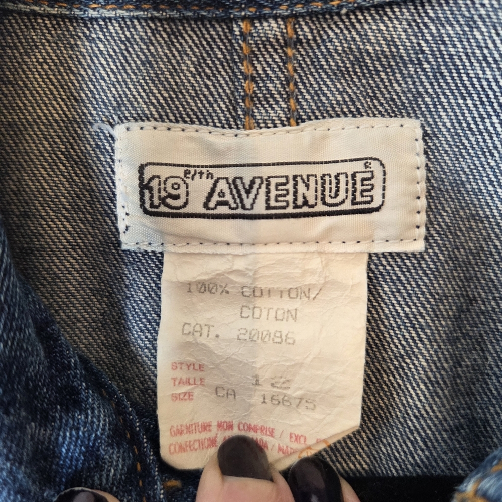 Vintage 80s 19th Avenue Denim Dress Full Zip Size 12 - Picture 12 of 13